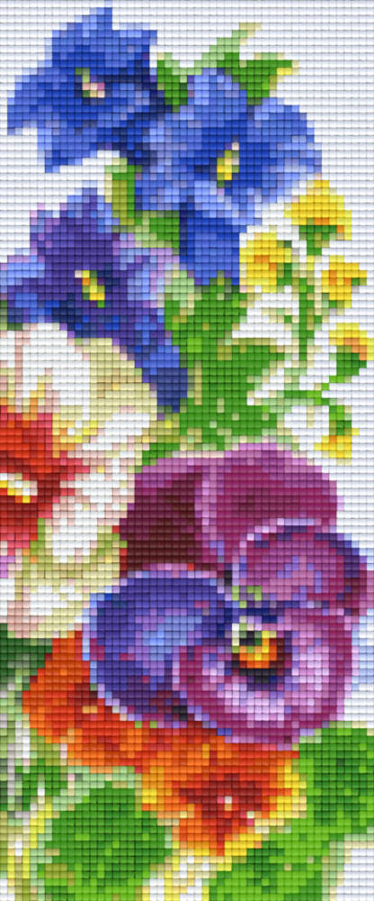 Flowers Three [3] Baseplate PixelHobby Mini-mosaic Art Kit